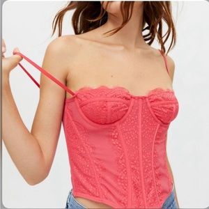 Urban outfitters coral corset top